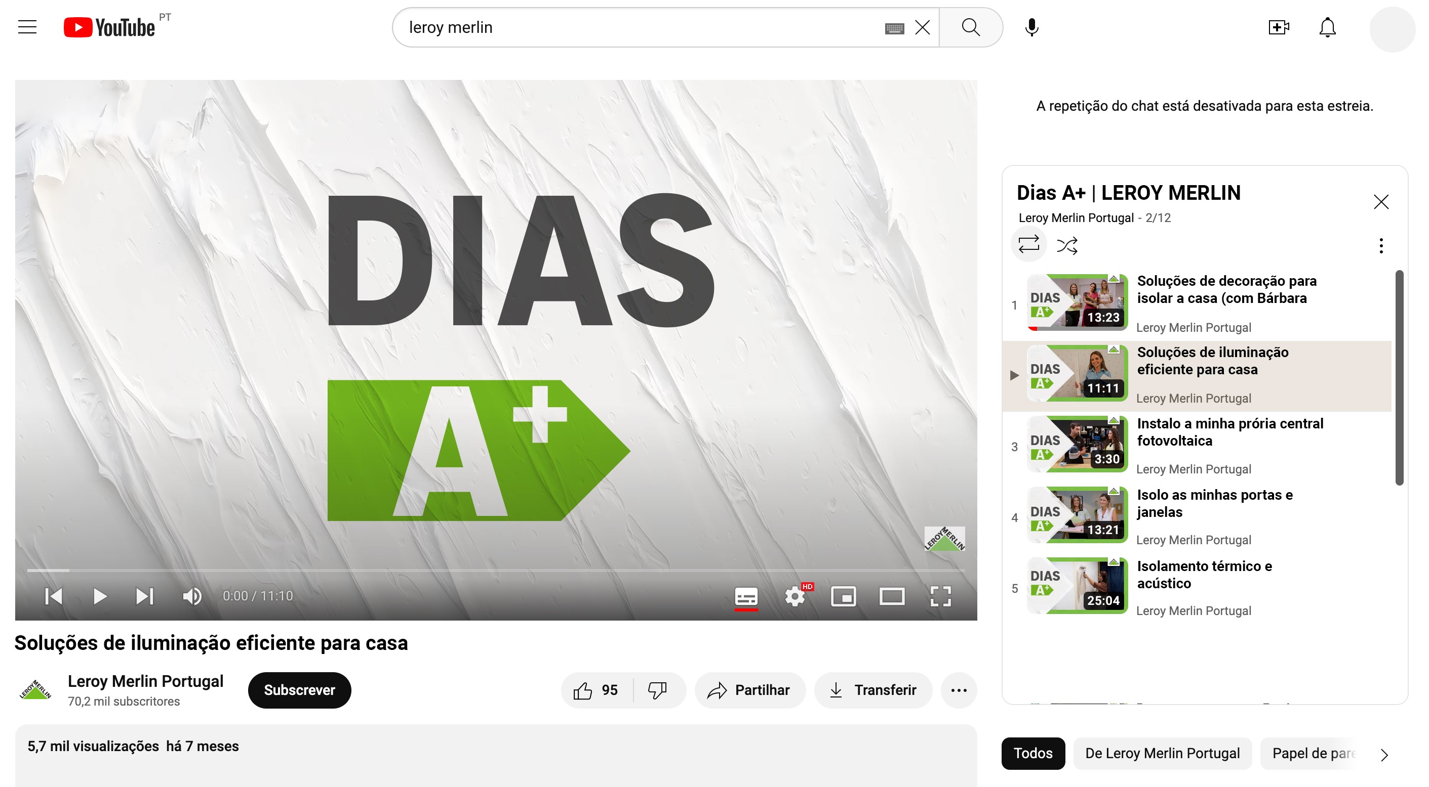 Anúncio YouTube Leroy Merlin